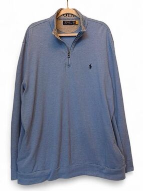 Polo by Ralph Lauren Men’s Baby Blue Quarter-Zip Pullover - XXL